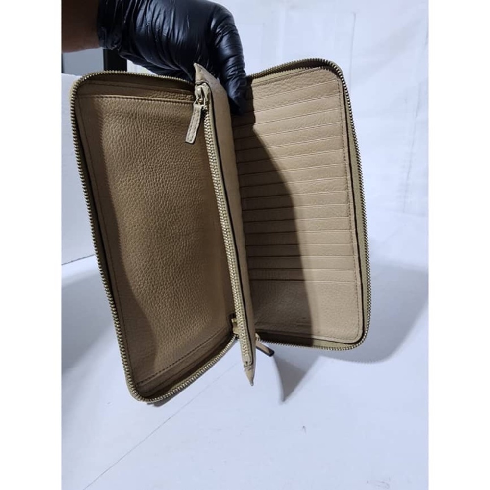 Authentic Gucci Soho GG Logo Continental Wallet Beige - Picture 14 of 15